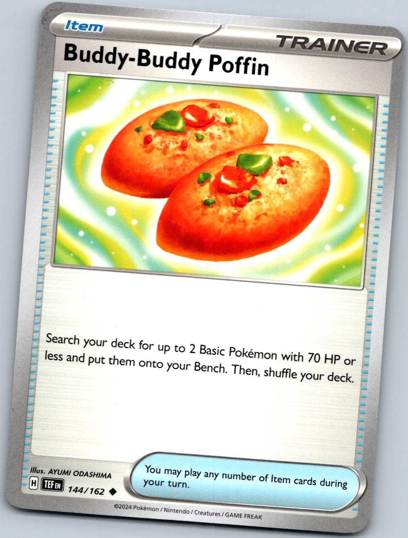 Buddy-Buddy Poffin 144/162 Uncommon Temporal Forces Pokemon Near Mint