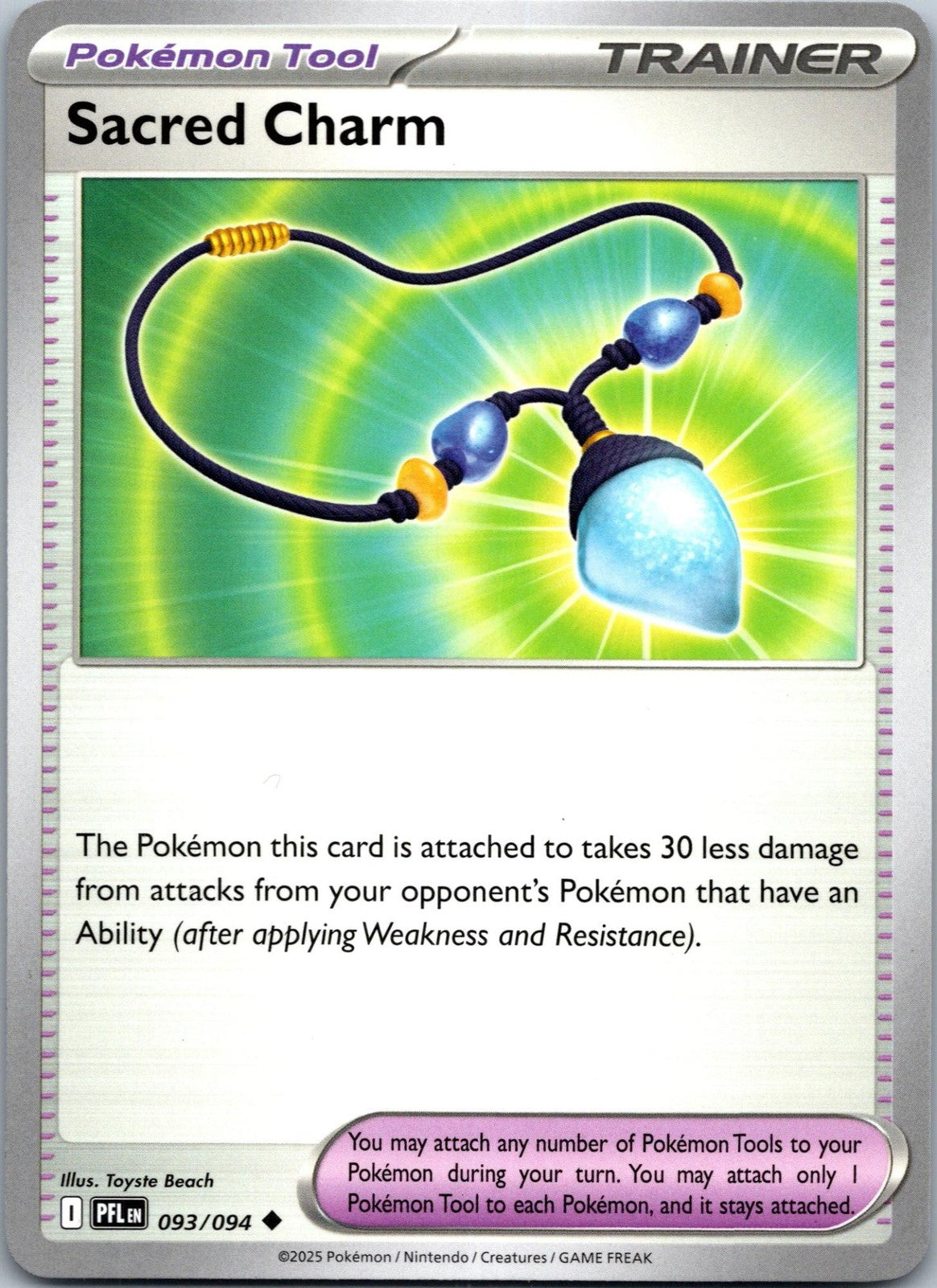 Sacred Charm 093/094 Uncommon Phantasmal Flames Pokemon Near Mint