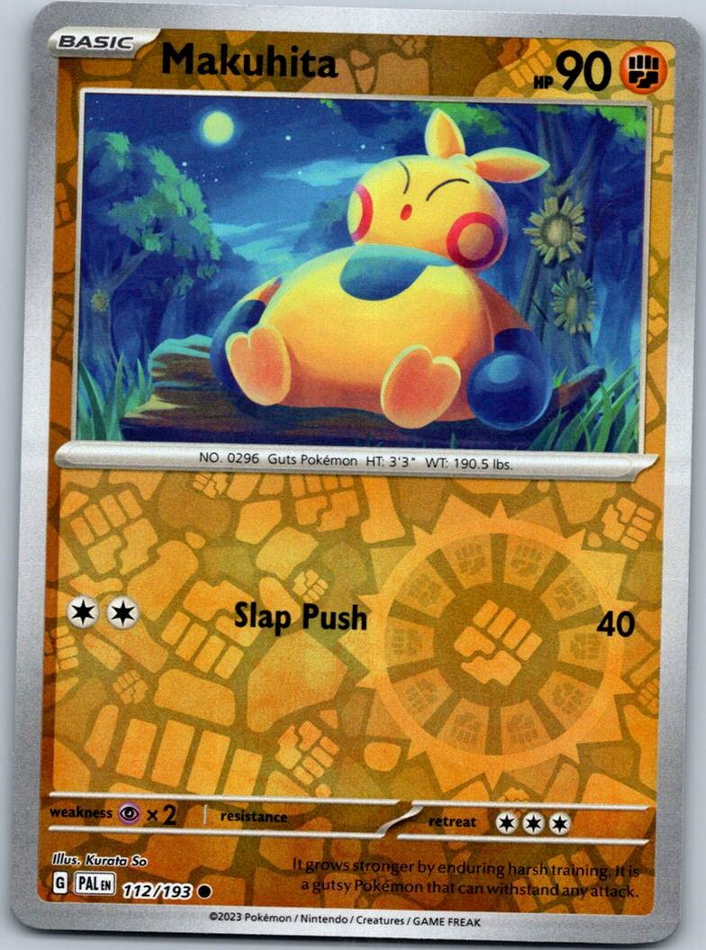Makuhita 112/193 Common Paldea Evolved Pokemon Reverse Holo Near Mint