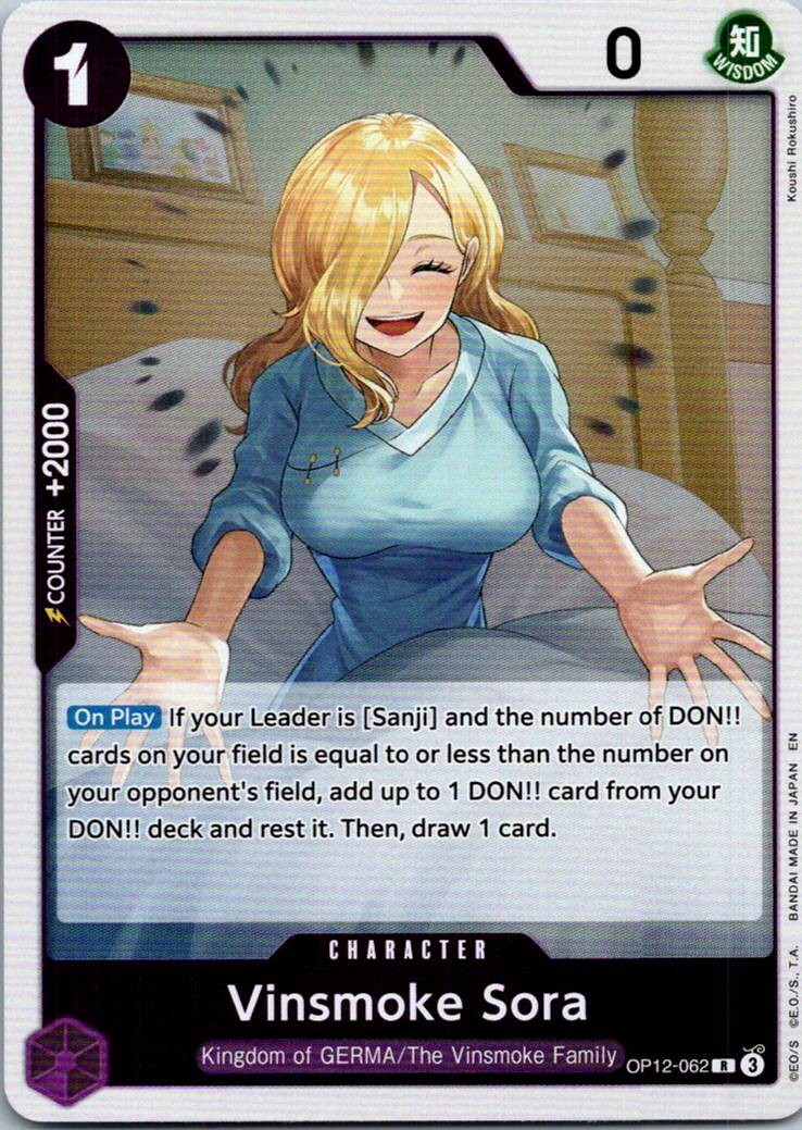 Vinsmoke Sora OP12-062 Rare Legacy of the Master One Piece Near Mint