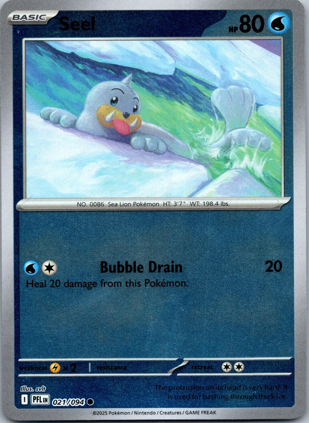 Seel 021/094 Common Phantasmal Flames Pokemon Near Mint