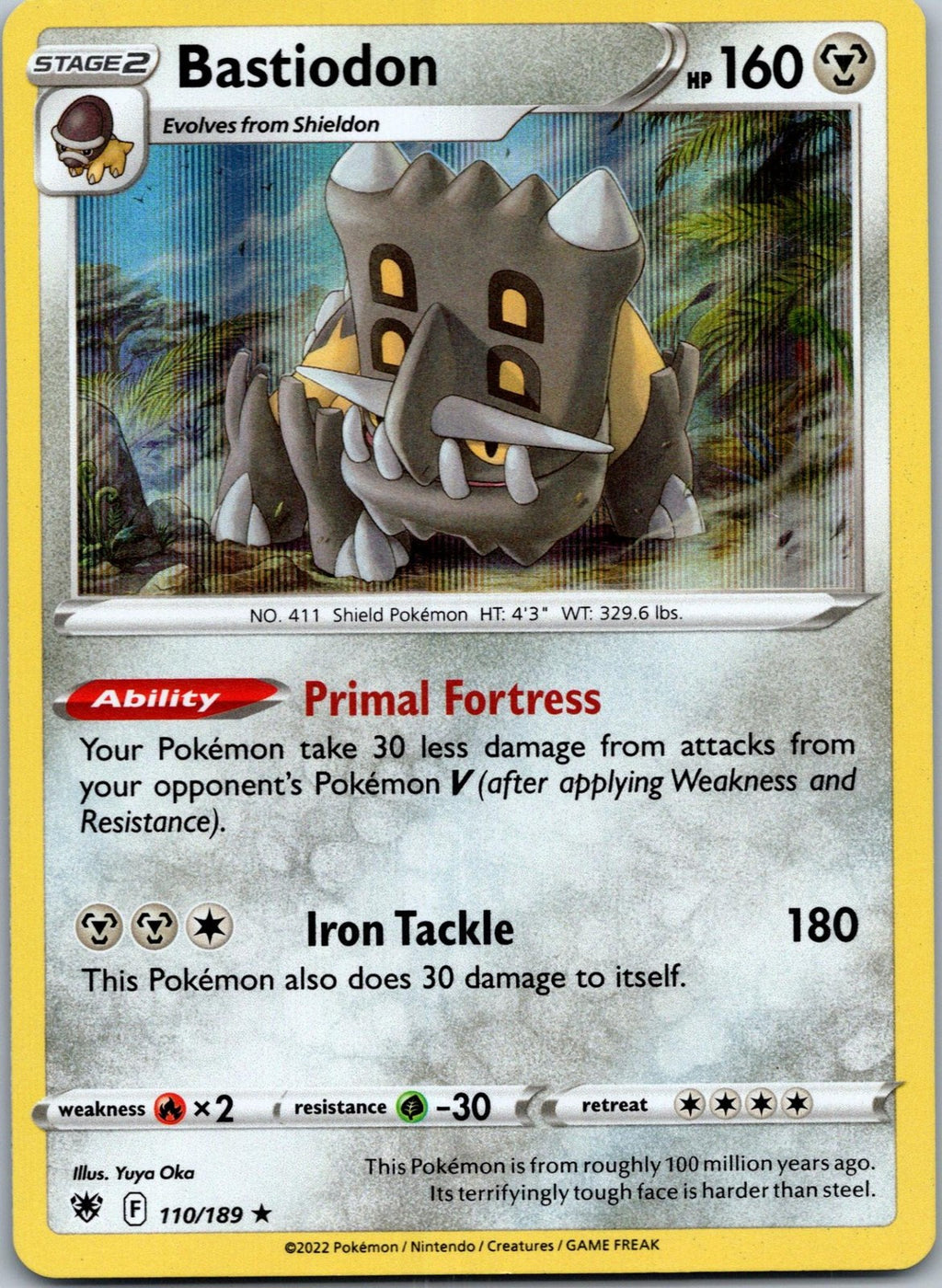 Bastiodon 110/189 Holo Rare Astral Radiance Pokemon Near Mint