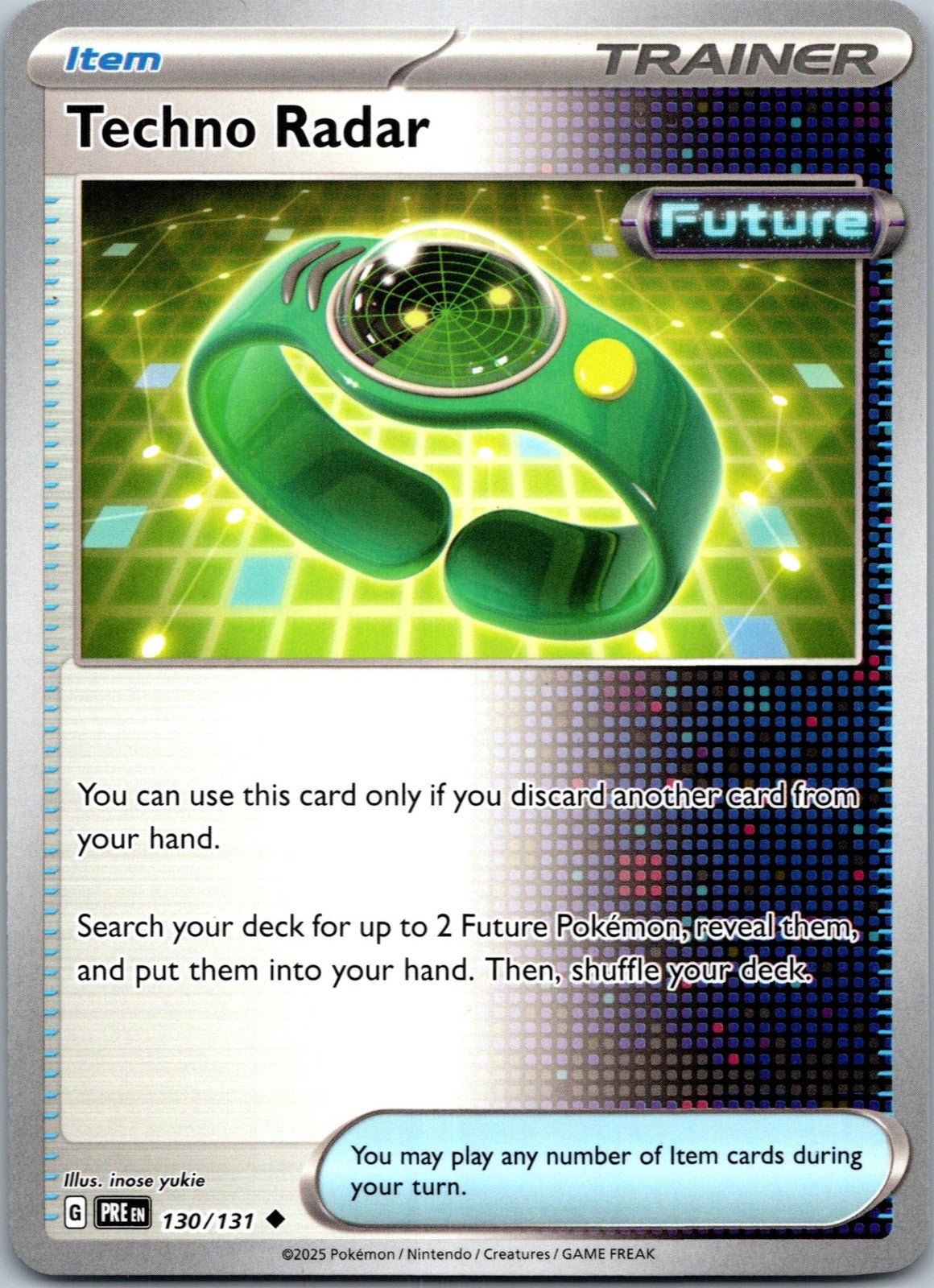Techno Radar 130/131 Uncommon Prismatic Evolutions Pokemon Near Mint