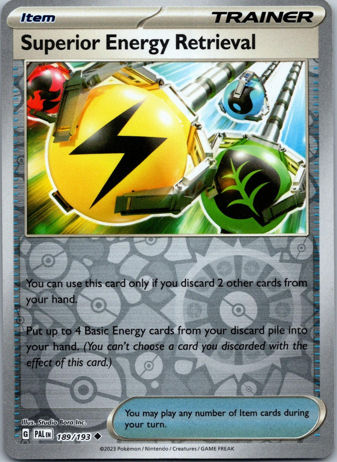 Superior Energy Retrieval 189/193 Uncommon Paldea Evolved Pokemon Near Mint