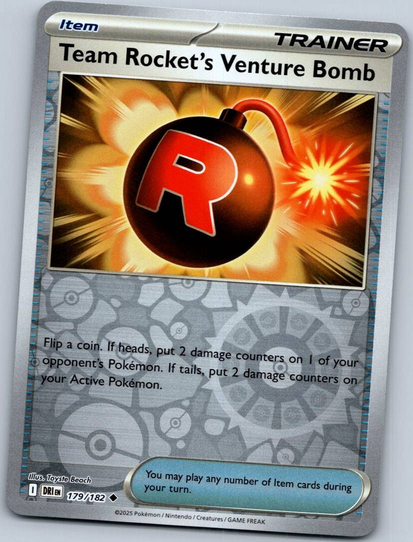 Team Rocket's Venture Bomb 179/182 Reverse Destined Rivals Pokemon Near Mint