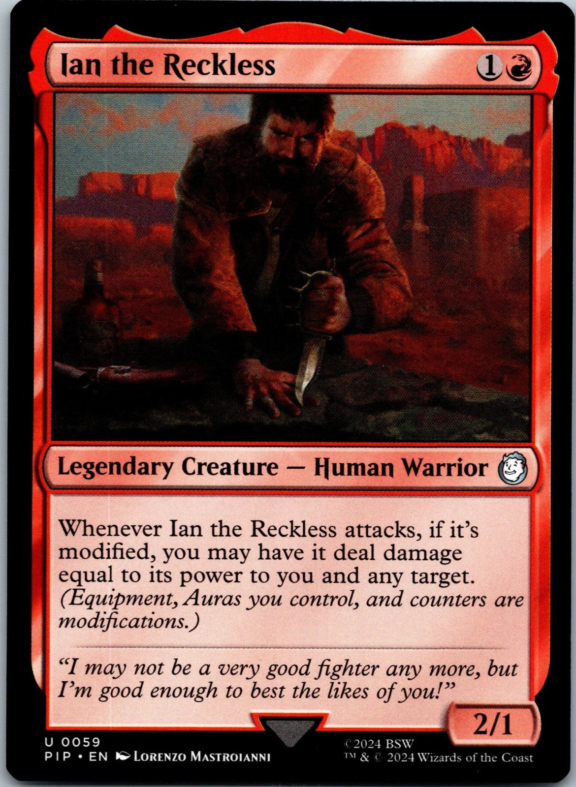 Ian the Reckless 59 Uncommon Universes Beyond: Fallout Magic: The Gathering NM