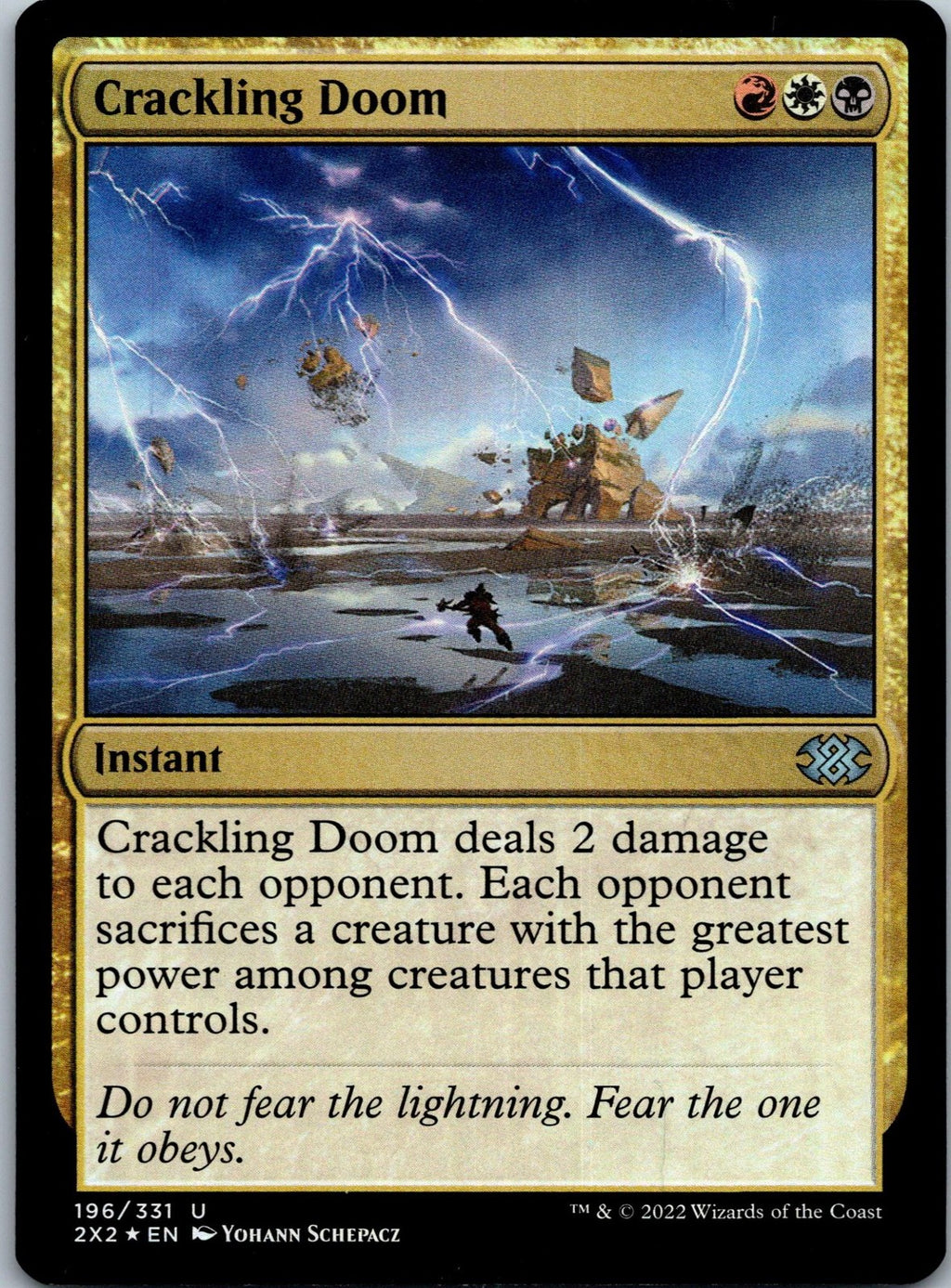 Crackling Doom 196 Uncommon Double Masters 2022 Magic: The Gathering NM | HOKO