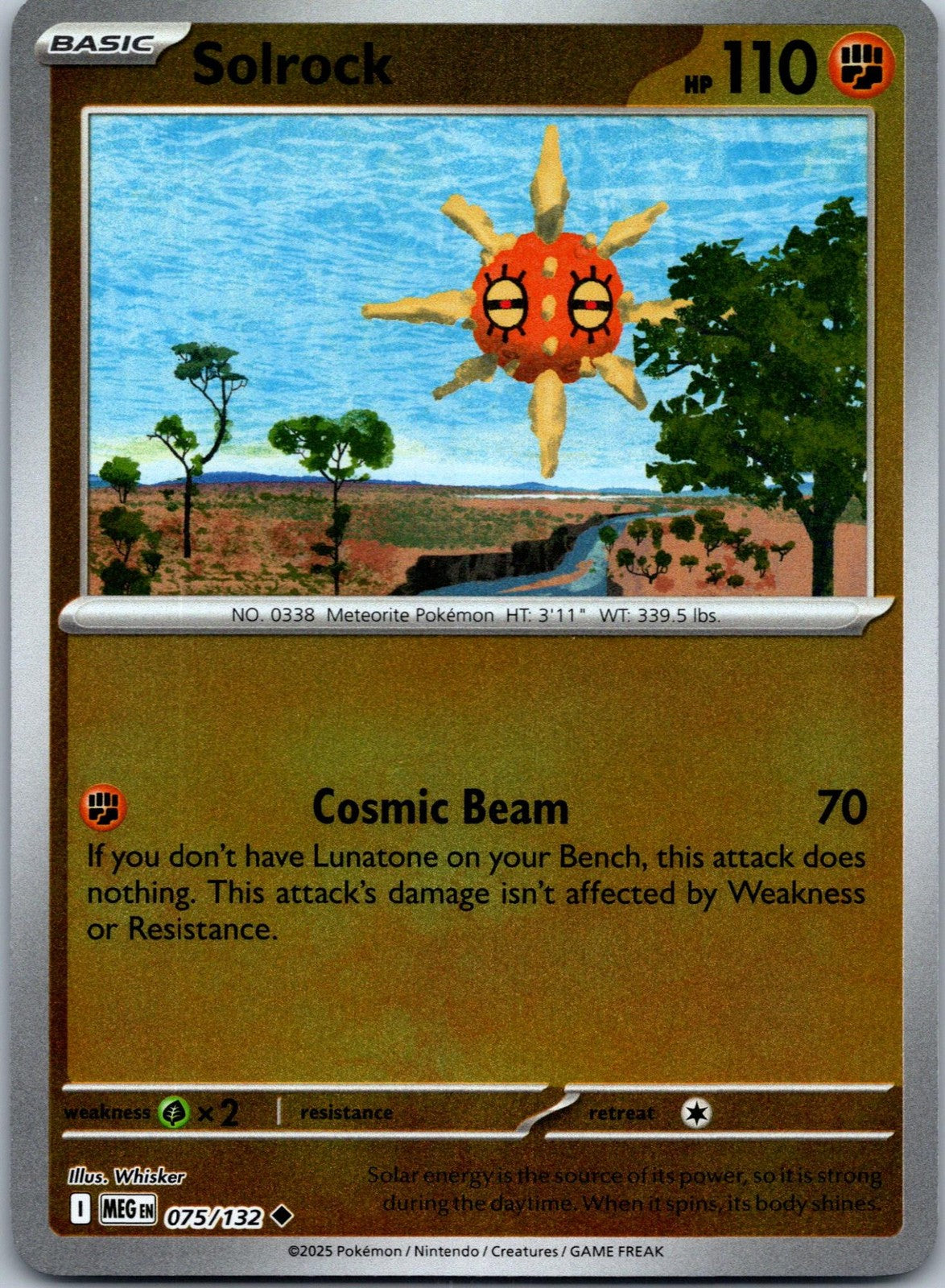 Solrock 075/132 Uncommon Mega Evolution Pokemon Near Mint