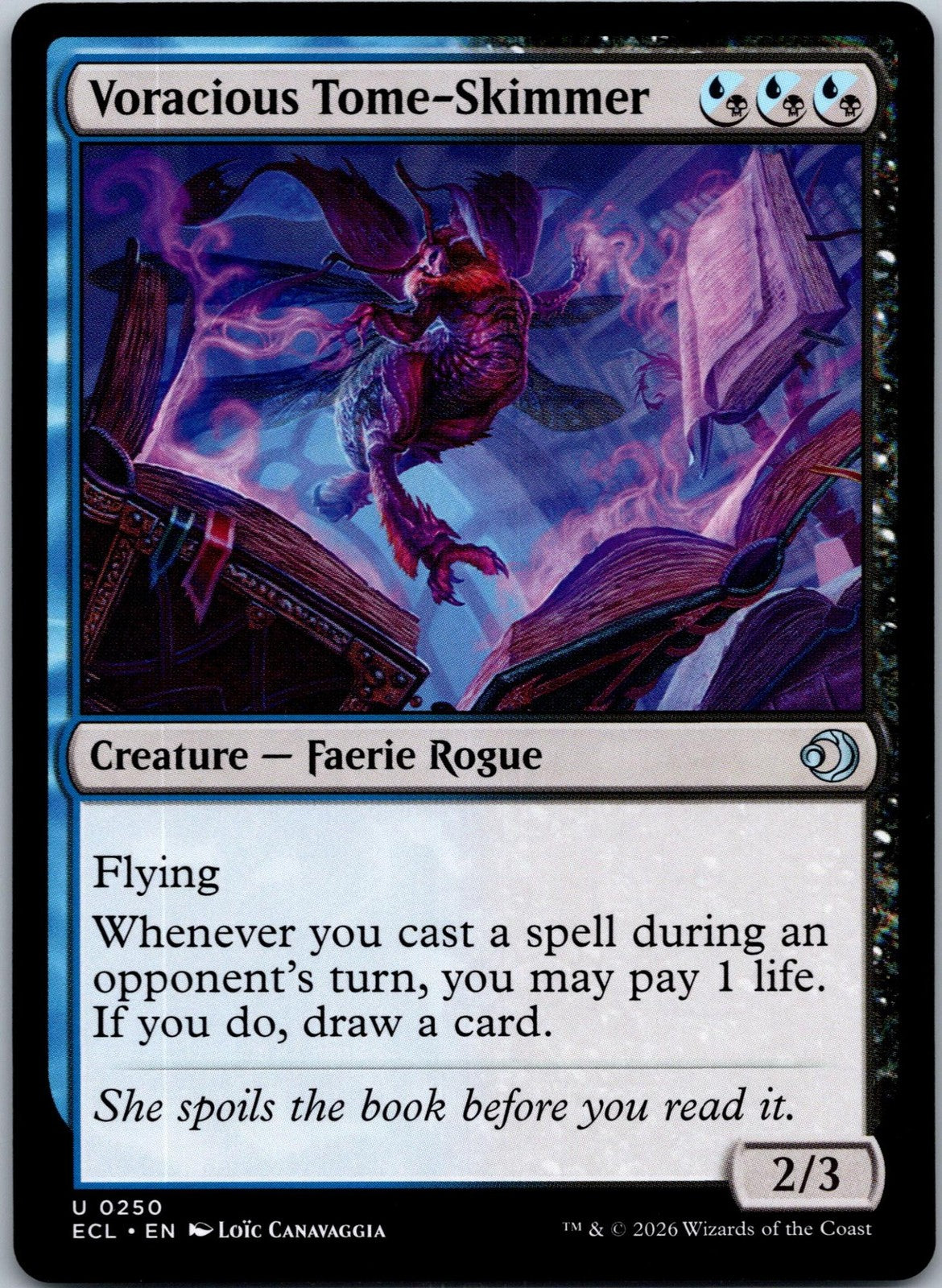 Voracious Tome-Skimmer 250 Uncommon Lorwyn Eclipsed Magic: The Gathering NM