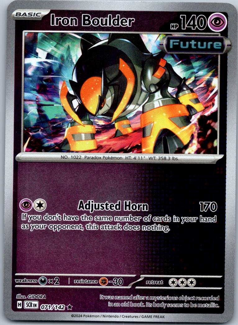 Iron Boulder 71/142 Rare Stellar Crown Pokemon Near Mint