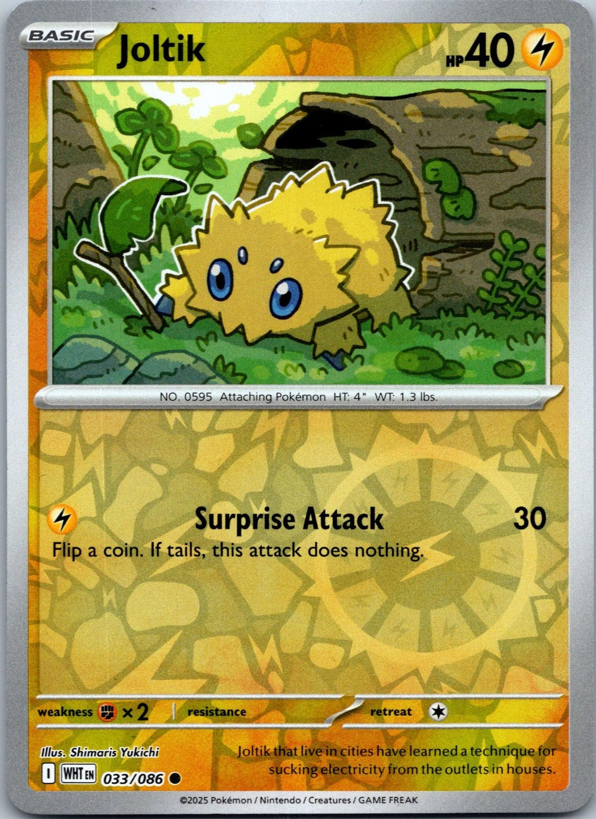 Joltik 033/086 Common White Flare Pokemon Near Mint