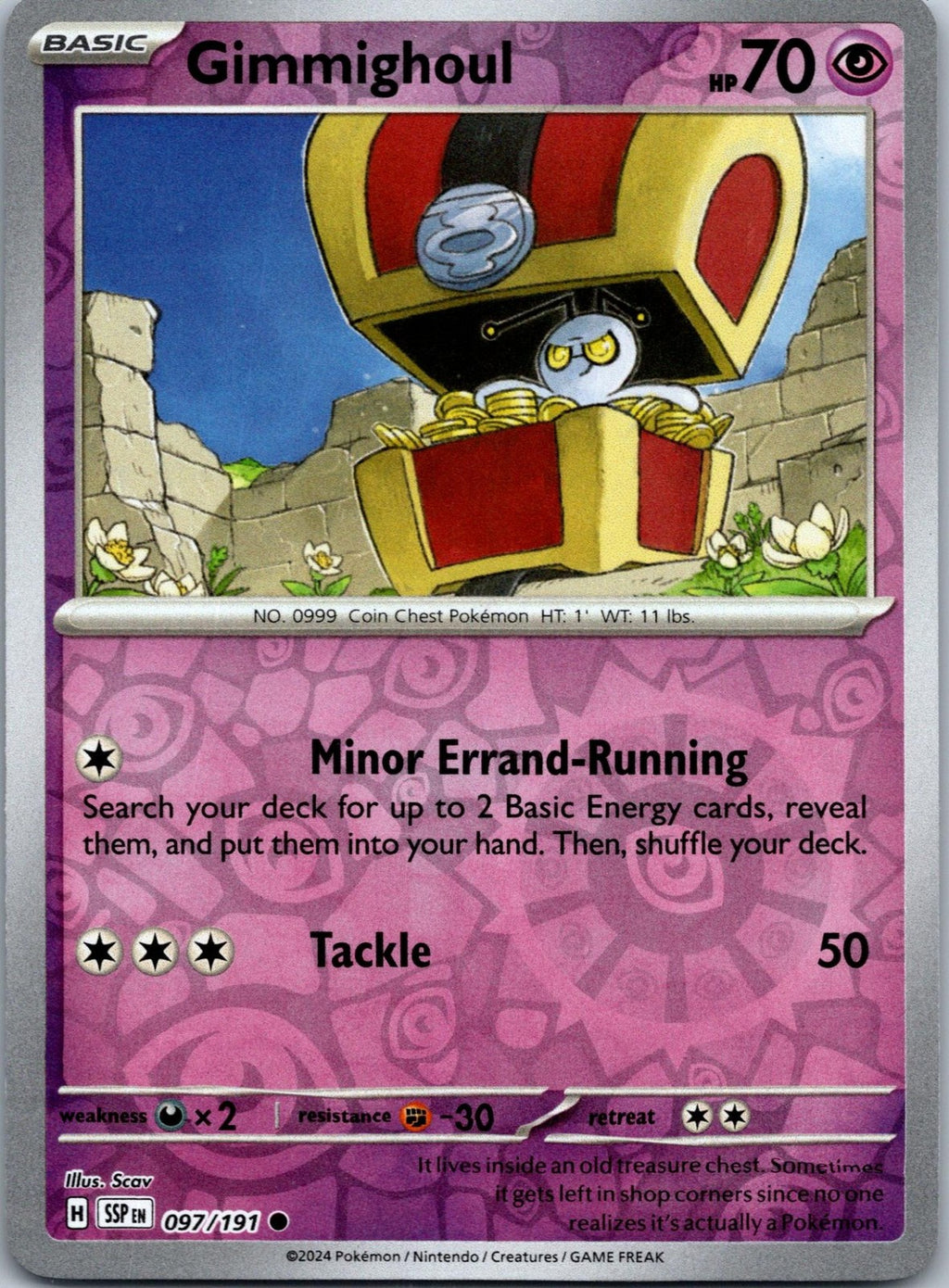 Gimmighoul 097/191 Common Surging Sparks Pokemon Near Mint