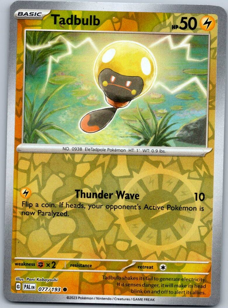 Tadbulb 077/193 Common Paldea Evolved Pokemon Reverse Holo Near Mint