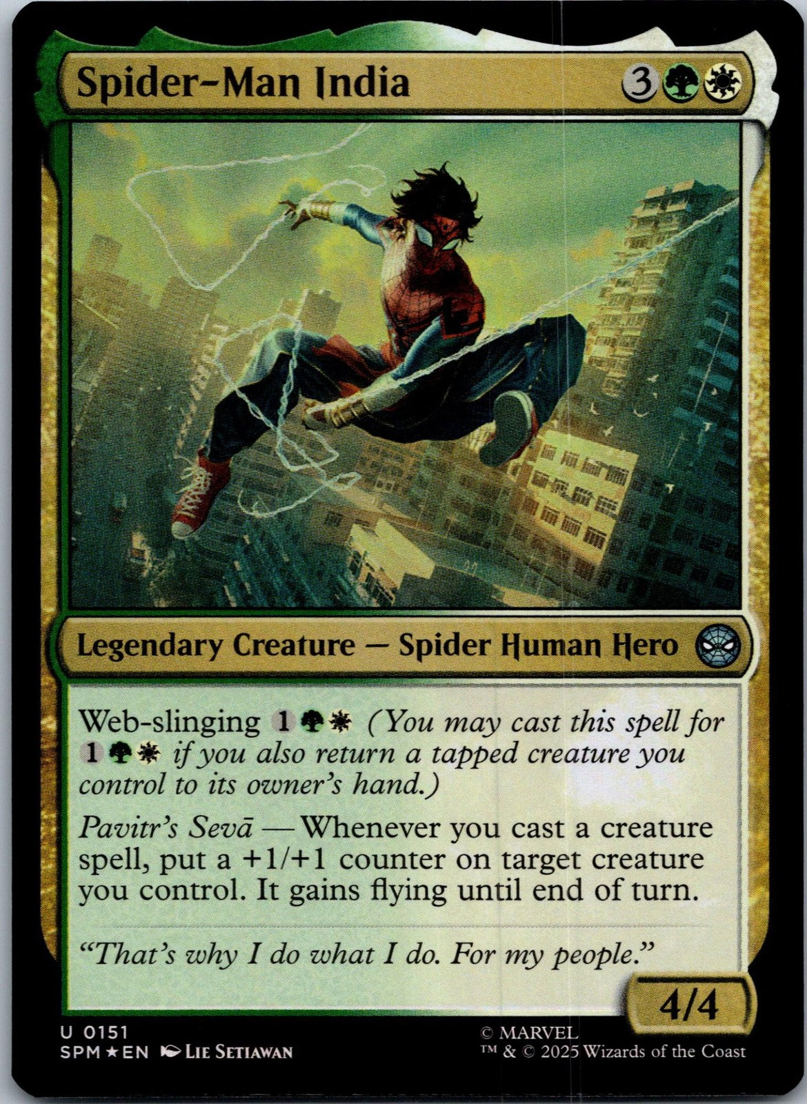 Spider-Man India 151 Uncommon Marvel's Spider-Man Magic: The Gathering NM | HOKO