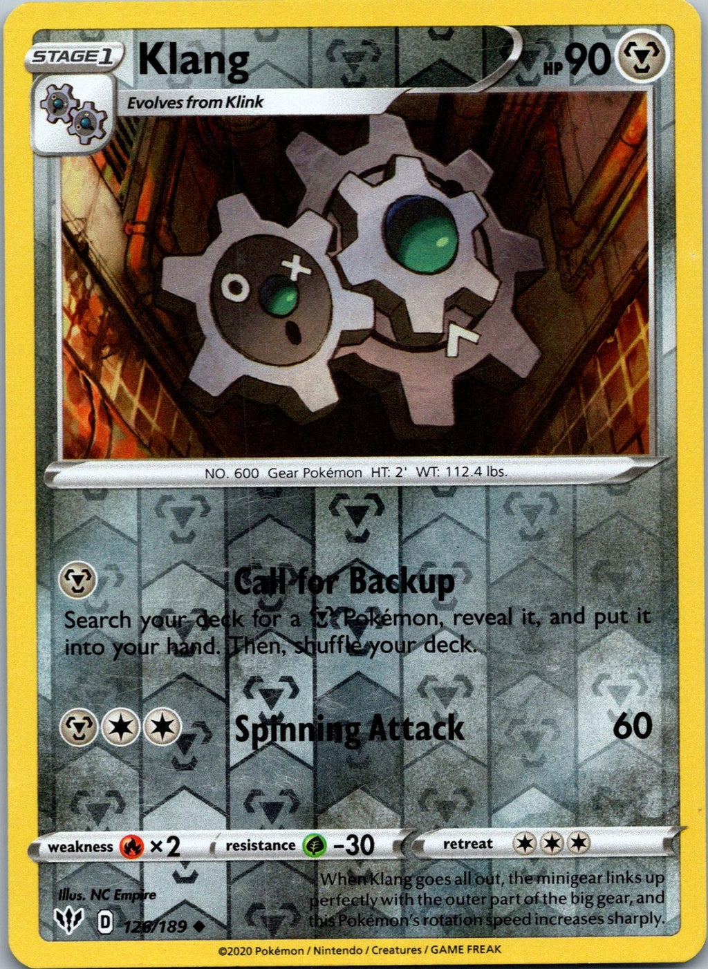 Klang 11/12 McDonald's Collection 2012 Pokemon Near Mint