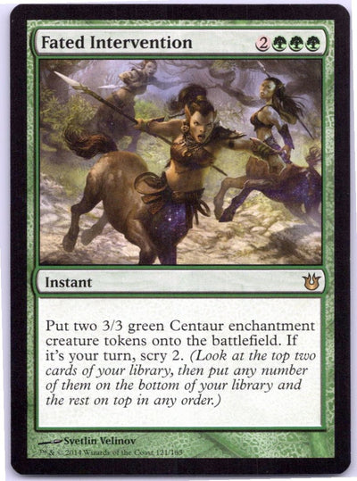 Fated Intervention 121 Rare Born of the Gods Magic: The Gathering Near Mint