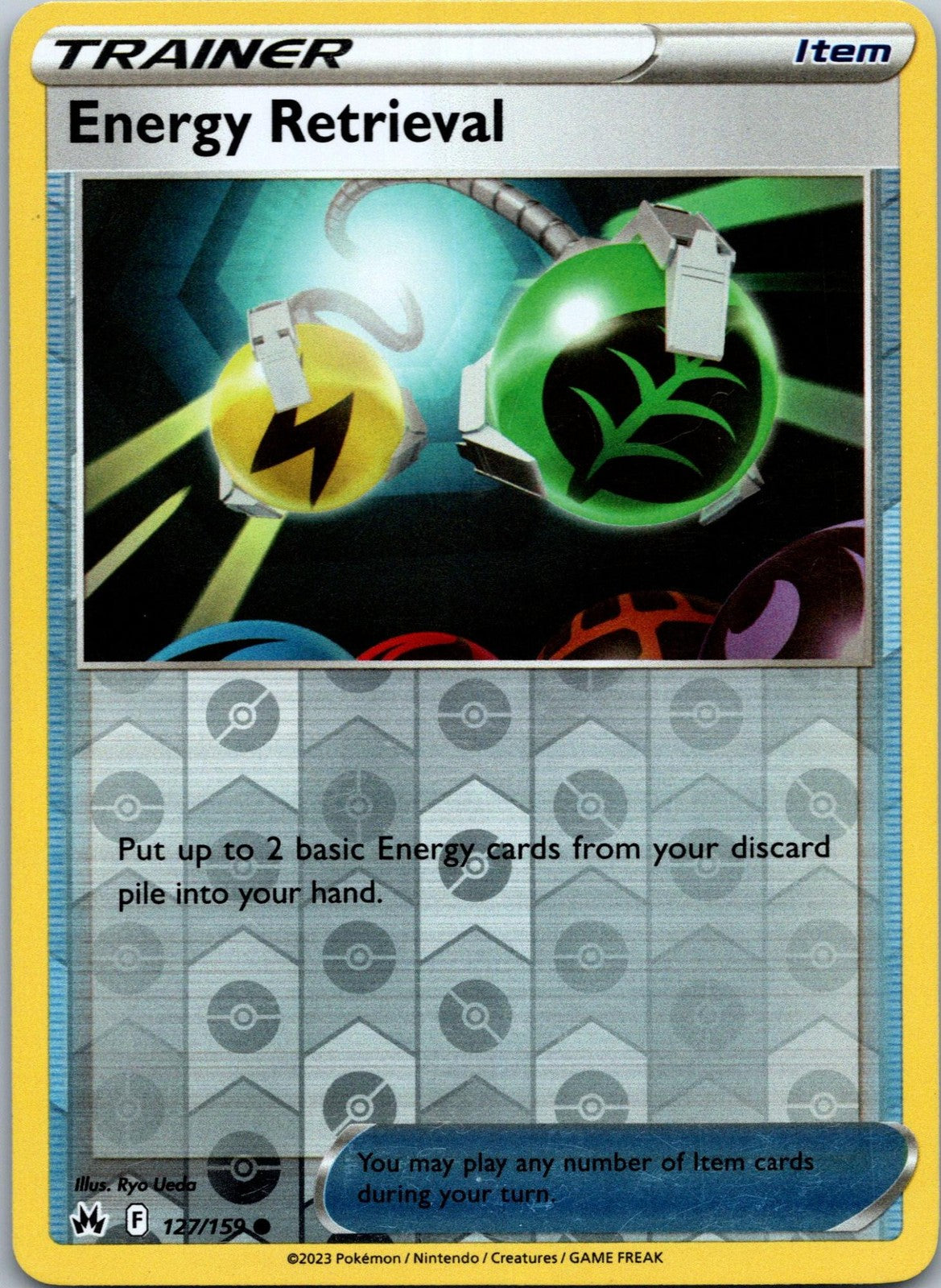 Energy Retrieval 127/159 Common Crown Zenith Pokemon Near Mint