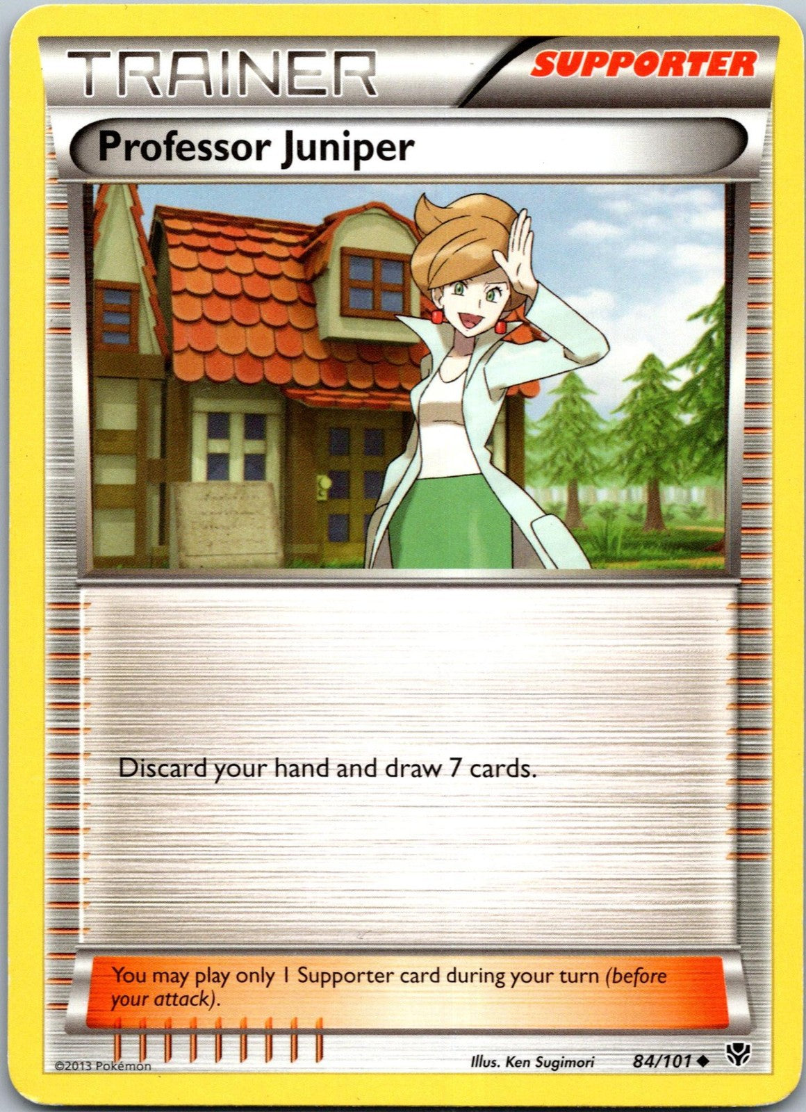 Professor Juniper 84/101 Uncommon Plasma Blast Pokemon Near Mint