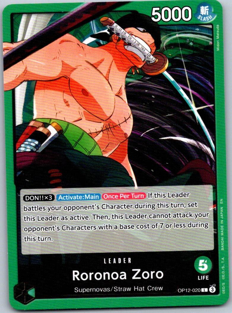 Roronoa Zoro (020) OP12-020 Leader Legacy of the Master One Piece Near Mint