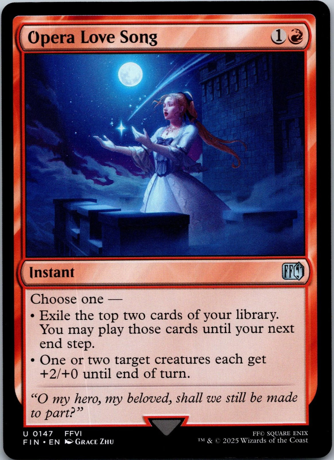 Opera Love Song 147 Uncommon FINAL FANTASY Magic: The Gathering Near Mint