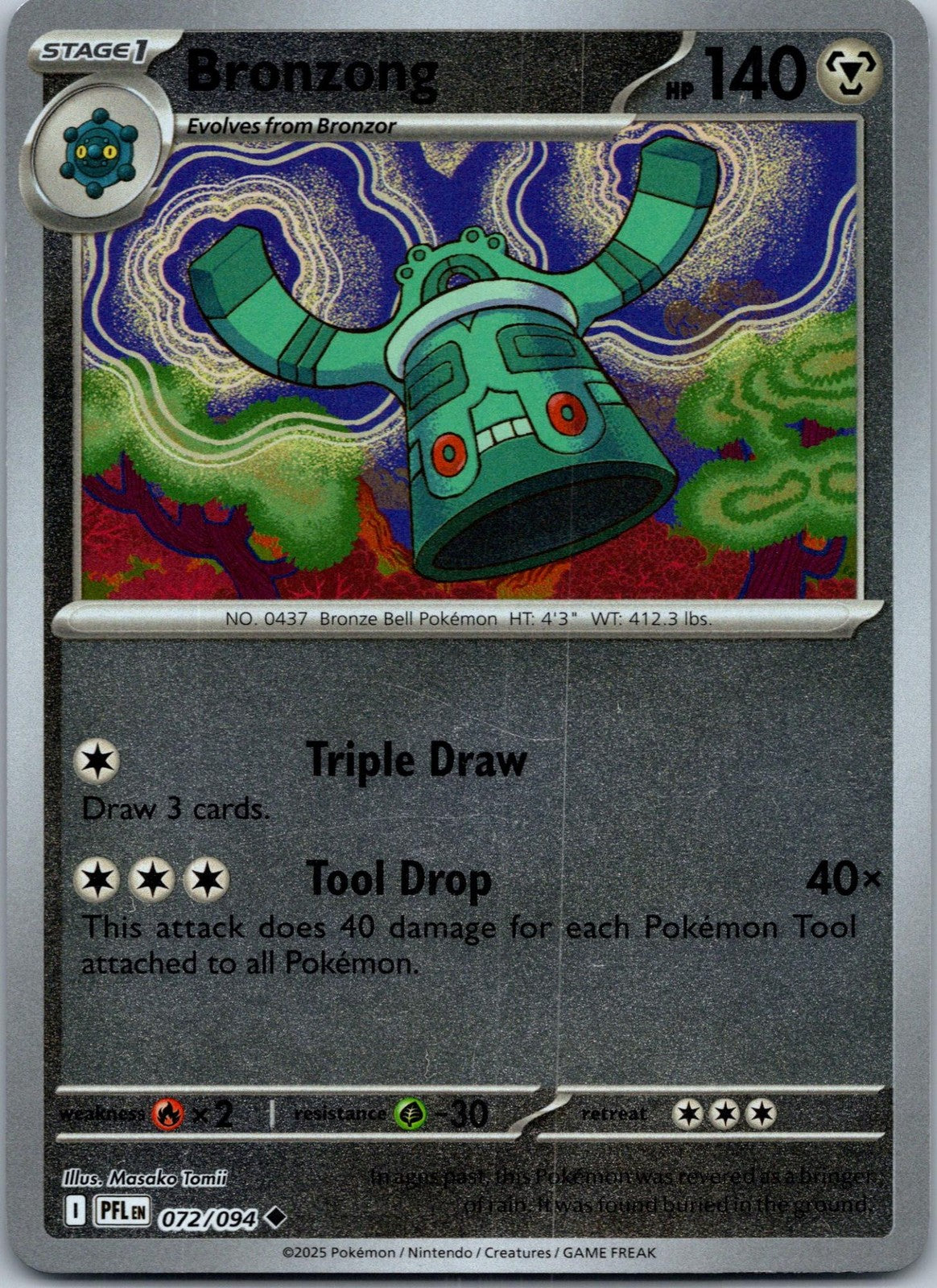 Bronzong 072/094 Uncommon Phantasmal Flames Pokemon Near Mint