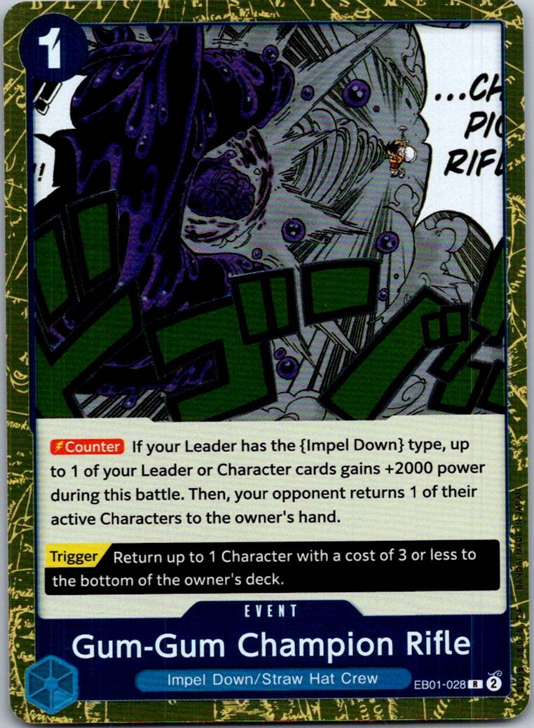 Gum-Gum Champion Rifle EB01-028 Extra Booster: Memorial Collection One Piece NM
