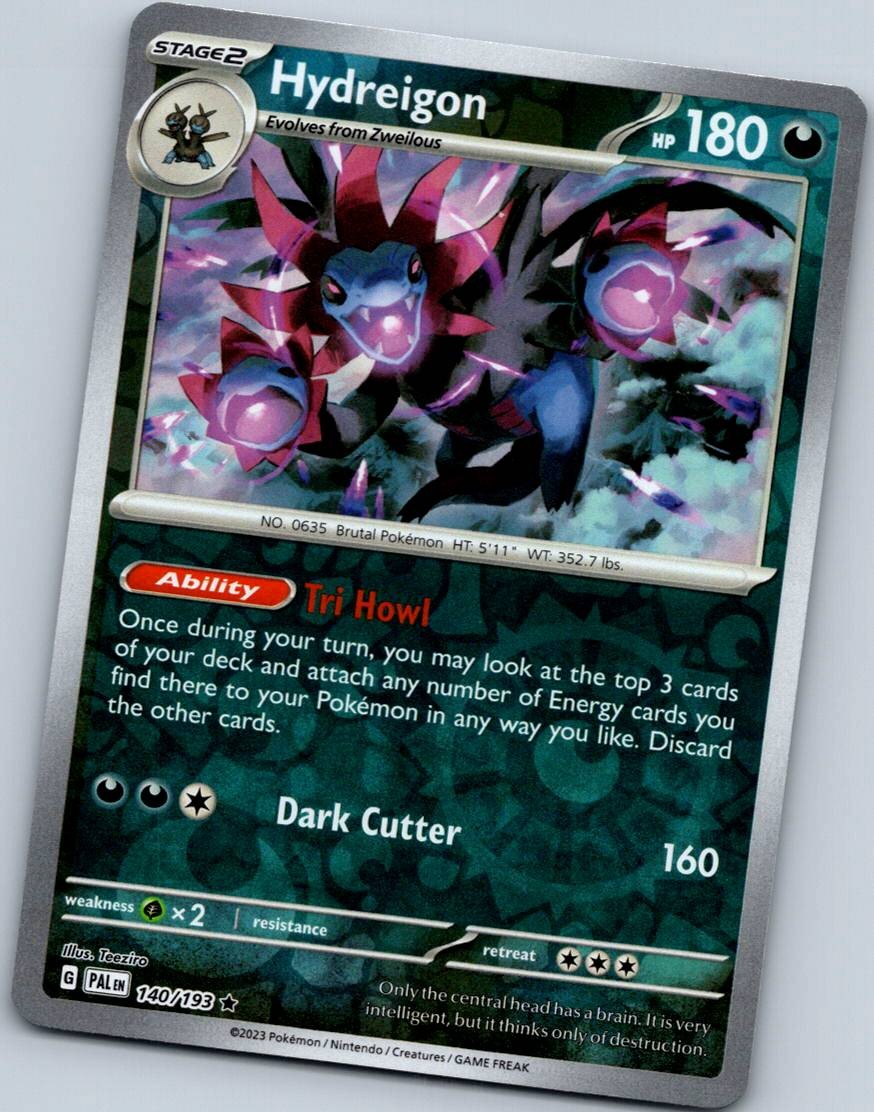 Hydreigon 140/193 Rare Paldea Evolved Pokemon Reverse Holo Near Mint
