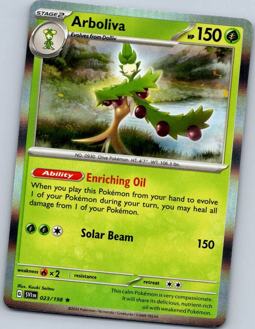 Arboliva 023/198 Rare Scarlet & Violet Pokemon Near Mint