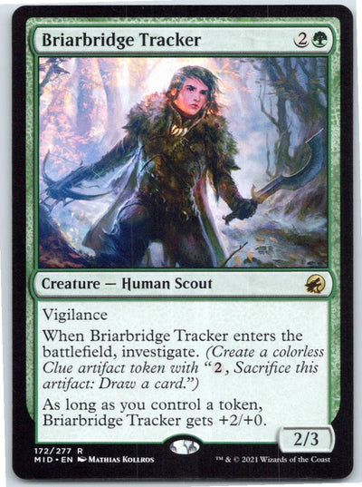 Briarbridge Tracker Rare Innistrad: Midnight Hunt Magic: The Gathering NM