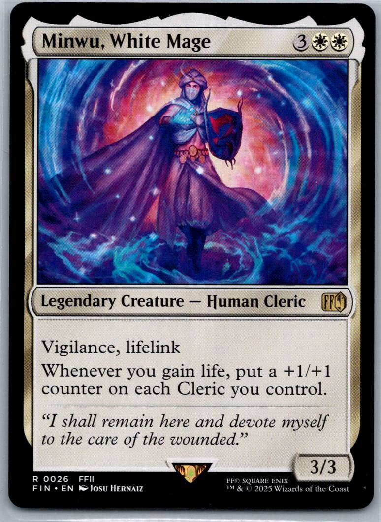 Minwu, White Mage 26 Rare FINAL FANTASY Magic: The Gathering Near Mint