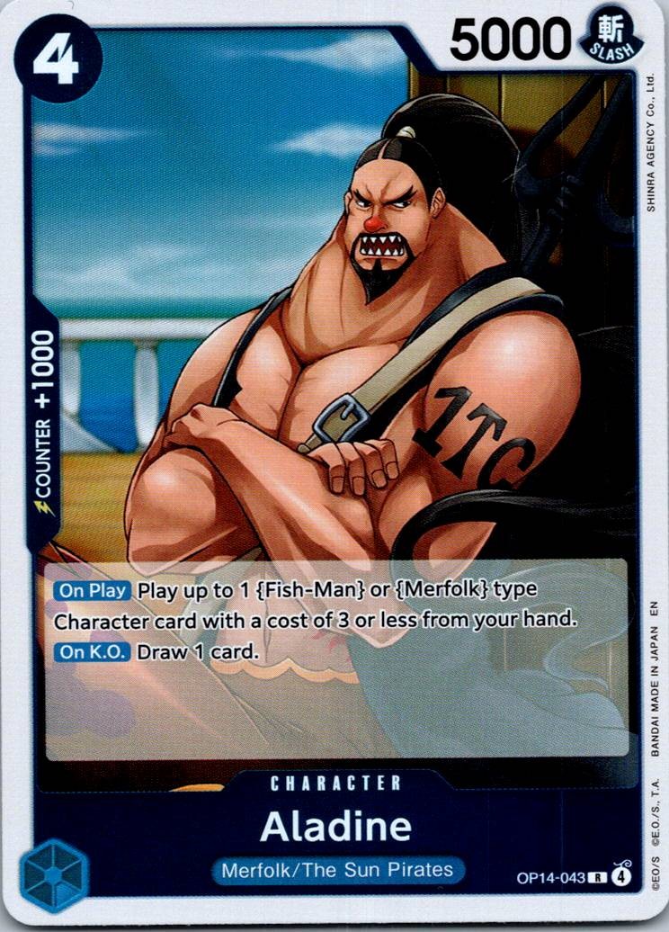 Aladine OP14-043 Rare The Azure Sea's Seven One Piece Near Mint