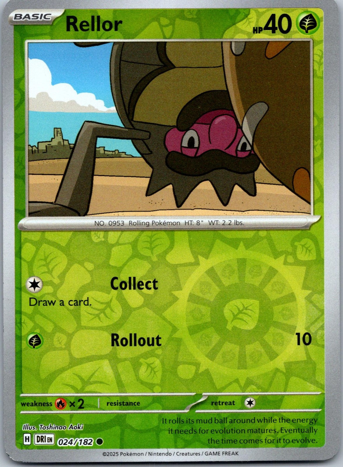 Rellor 024/182 Common Destined Rivals Pokemon Near Mint