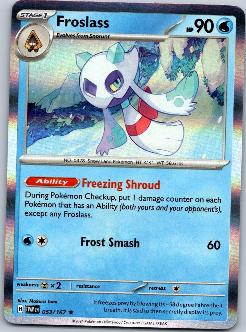 Froslass 053/167 Rare Twilight Masquerade Pokemon Near Mint