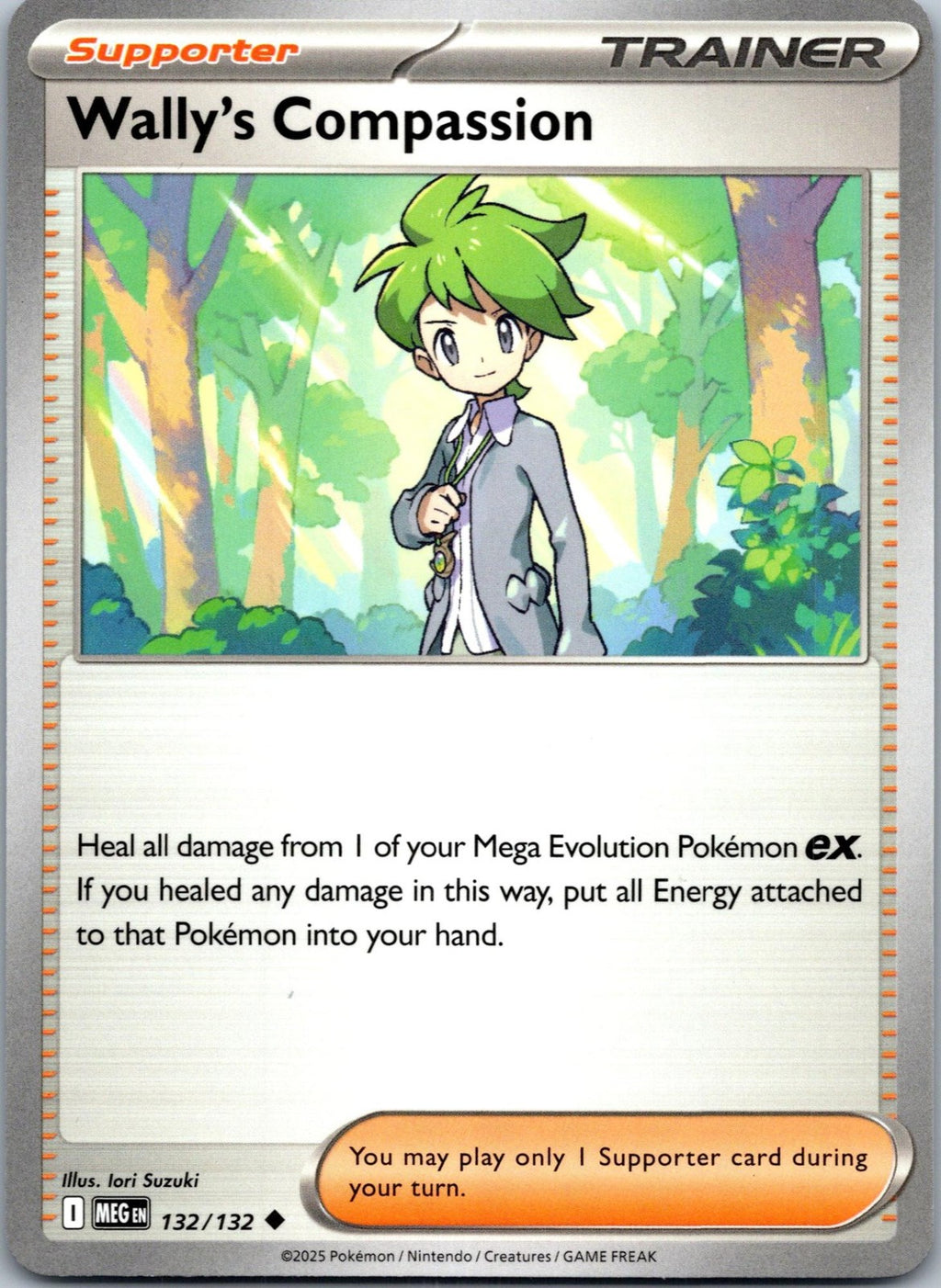 Wally's Compassion 132/132 Uncommon Mega Evolution Pokemon Near Mint