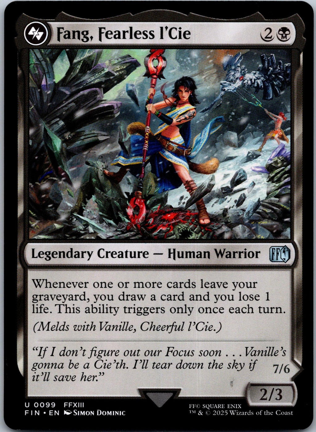Fang, Fearless l'Cie 99 Uncommon Final Fantasy Magic: The Gathering NM | HOKO