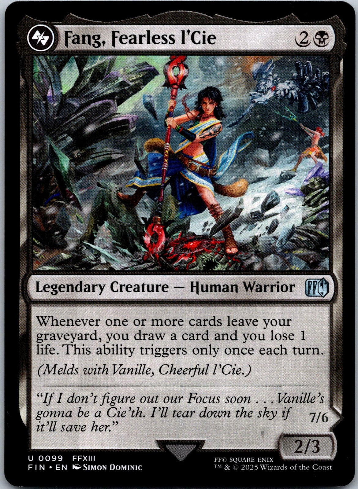 Fang, Fearless l'Cie 99 Uncommon Final Fantasy Magic: The Gathering NM | HOKO