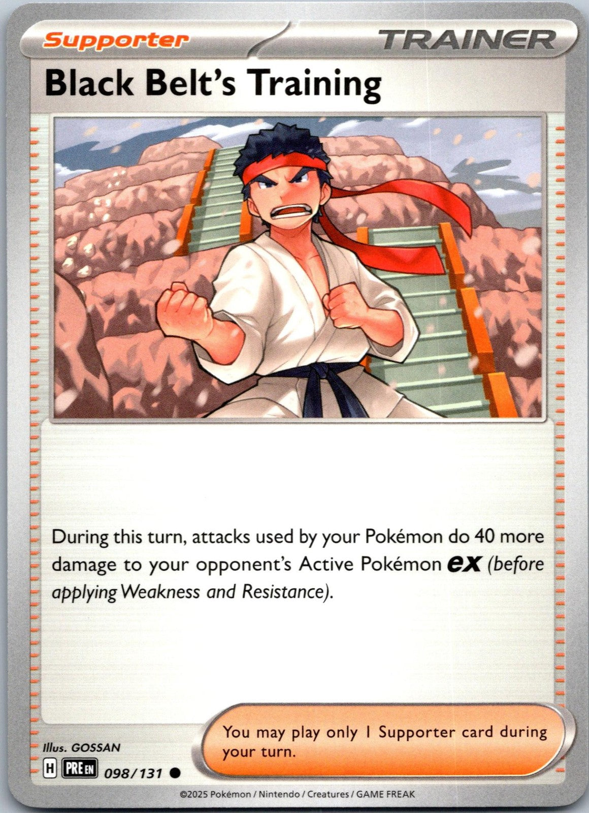 Black Belt's Training 098/131 Common Prismatic Evolutions Pokemon Near Mint