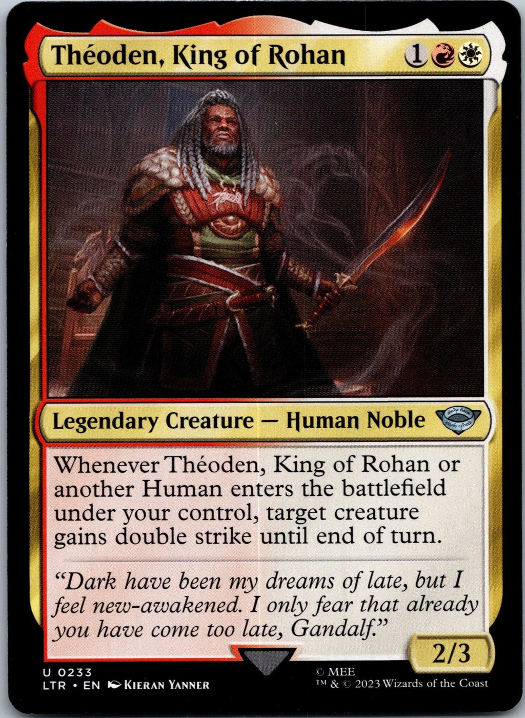 Theoden, King of Rohan The Lord of the Rings: Magic: The Gathering NM
