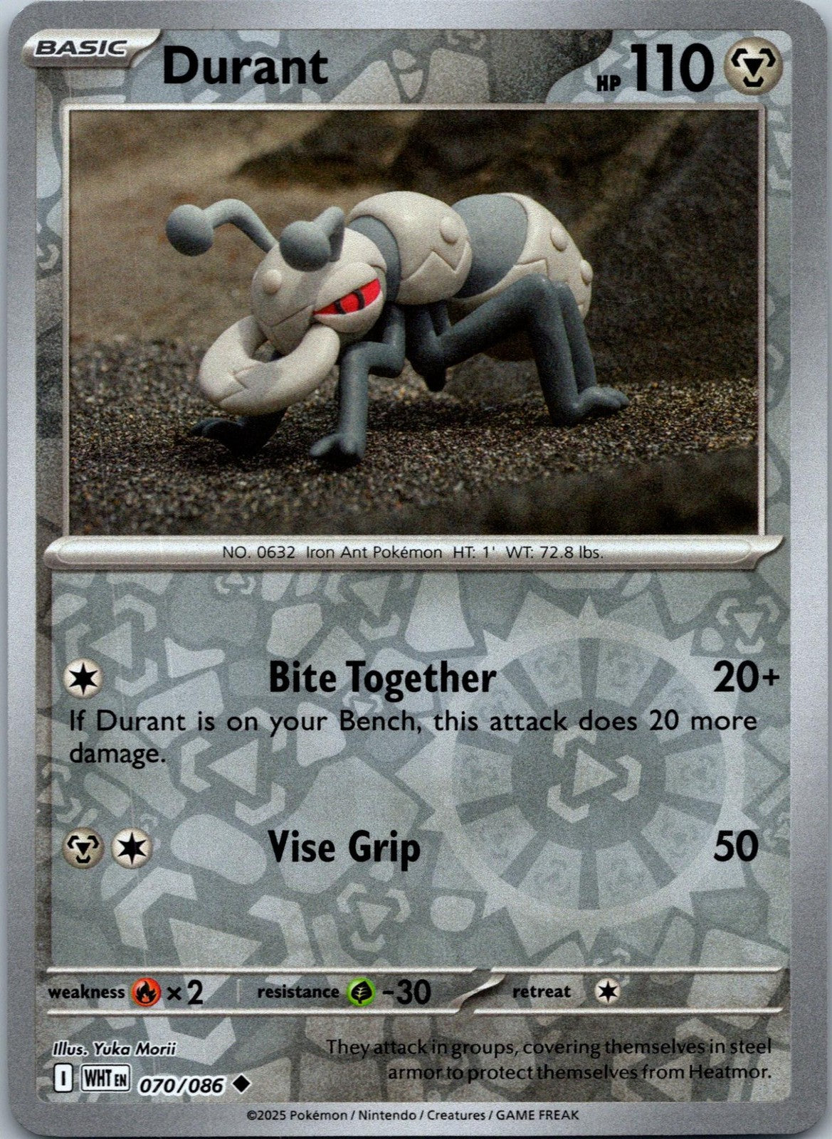 Durant 070/086 Uncommon White Flare Pokemon Near Mint