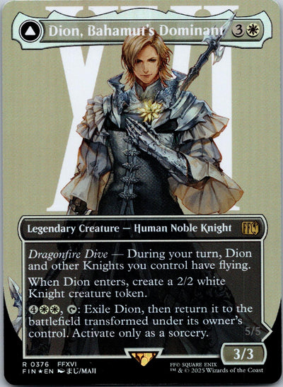 Dion, Bahamut's Dominant (Borderless) Final Fantasy Magic: The Gathering Foil NM