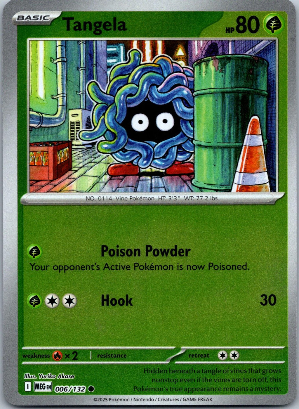 Tangela 006/132 Common Mega Evolution Pokemon Near Mint