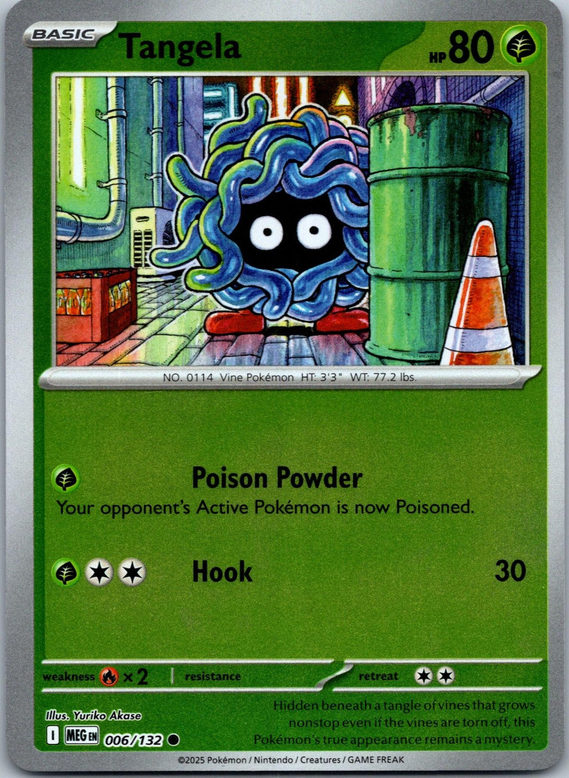 Tangela 006/132 Common Mega Evolution Pokemon Near Mint