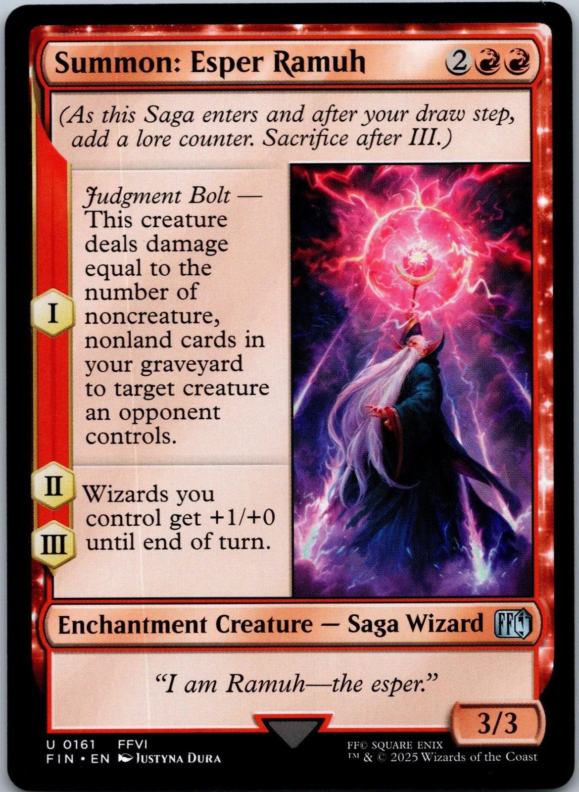 Summon: Esper Ramuh 161 Uncommon FINAL FANTASY Magic: The Gathering Near Mint