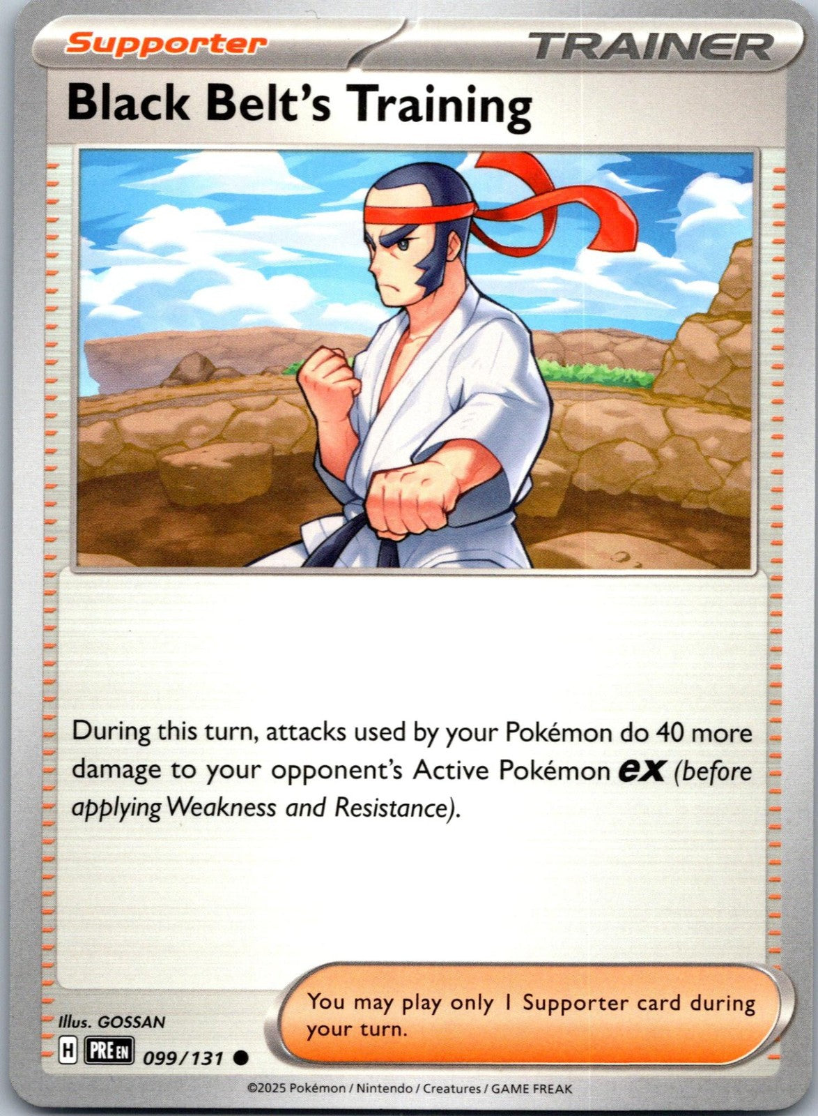 Black Belt's Training 099/131 Common Prismatic Evolutions Pokemon Near Mint