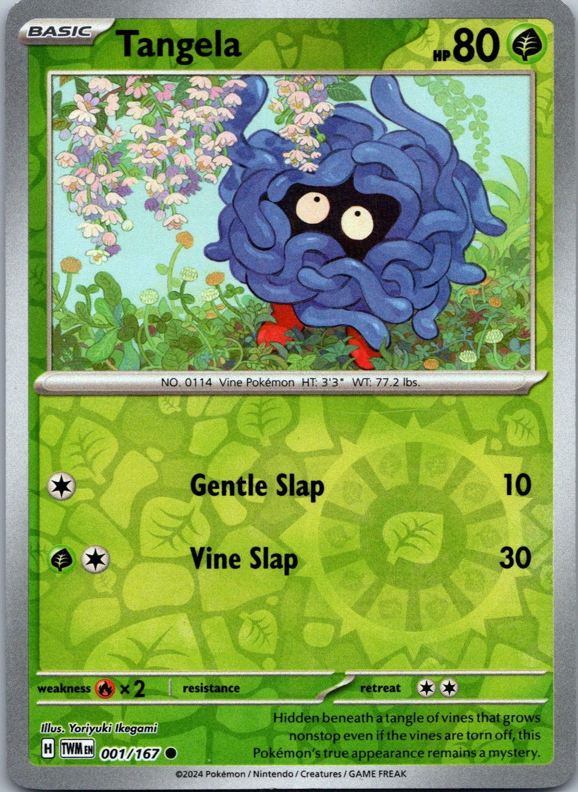 Tangela 001/167 Common Twilight Masquerade Pokemon Near Mint