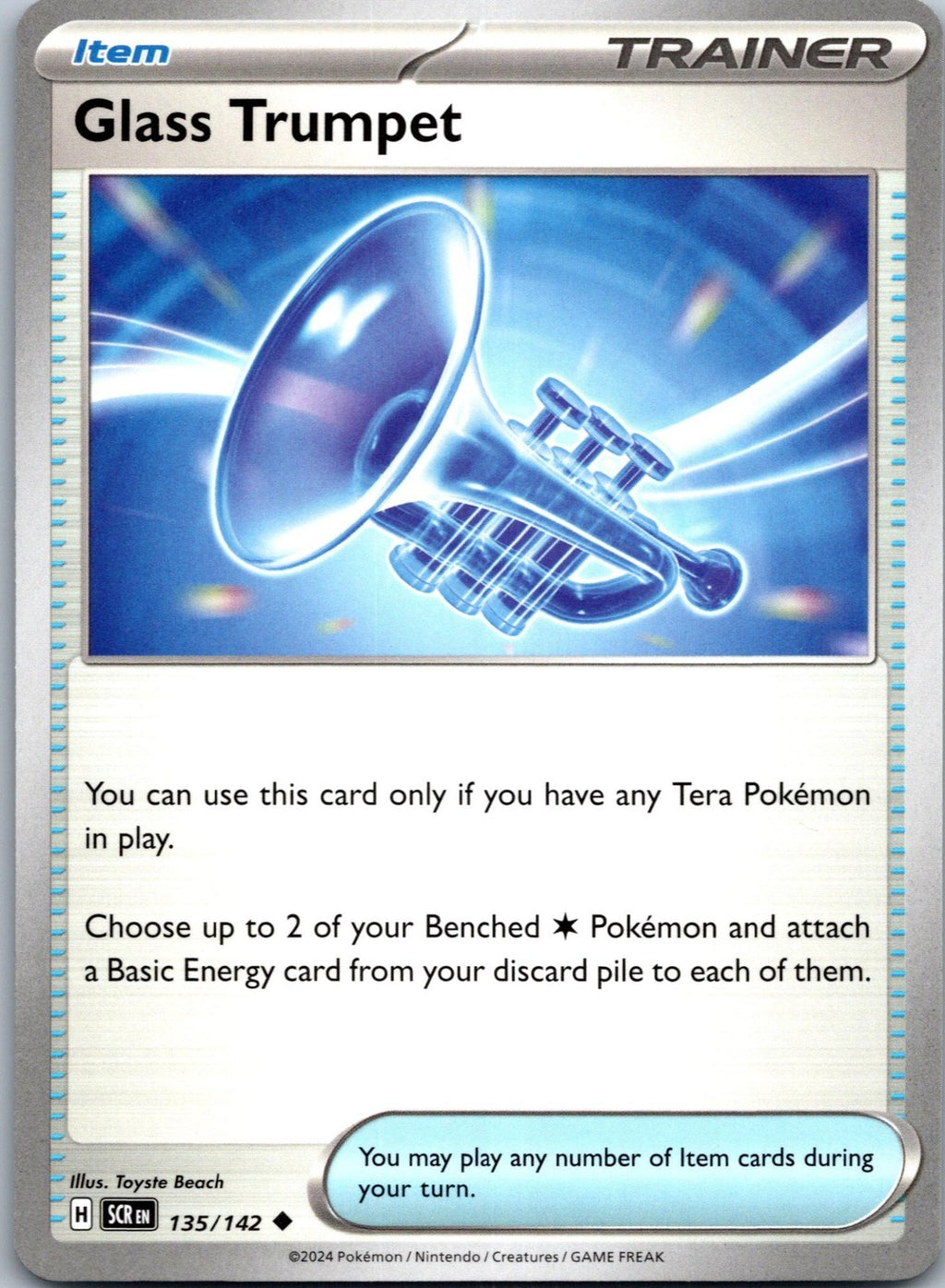 Glass Trumpet 135/142 Uncommon Stellar Crown Pokemon Near Mint
