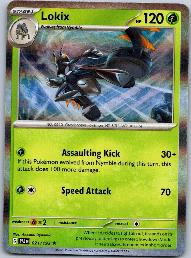 Lokix 021/193 Rare Paldea Evolved Pokemon Near Mint