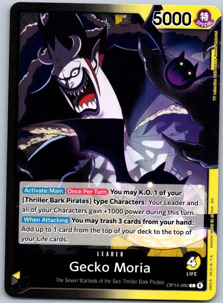 Gecko Moria - OP14-080 OP14-080 Leader The Azure Sea's Seven One Piece Near Mint