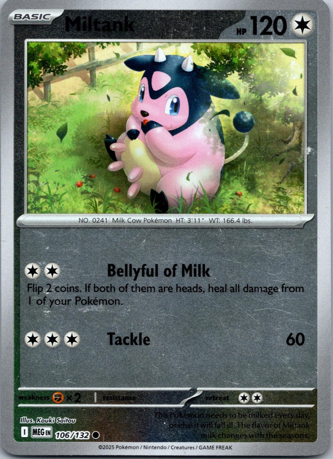 Miltank 106/132 Common Mega Evolution Pokemon Near Mint
