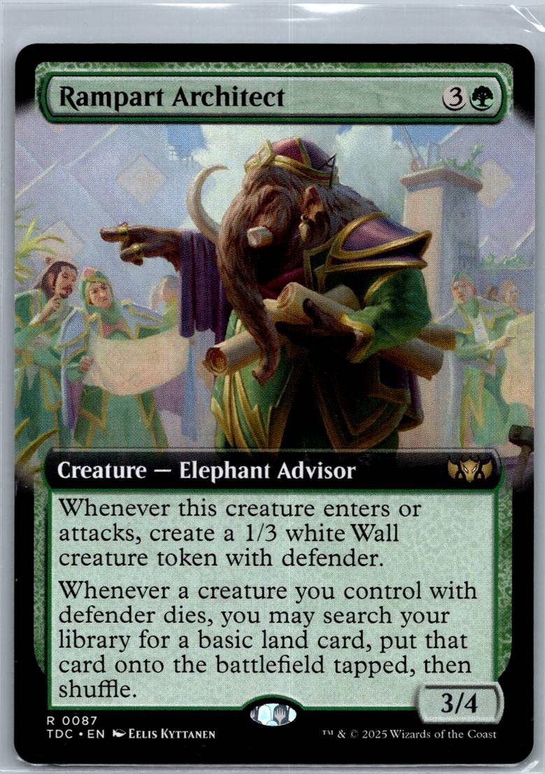 Rampart Architect 47 Rare Commander: Tarkir: Dragonstorm Magic: The Gathering NM